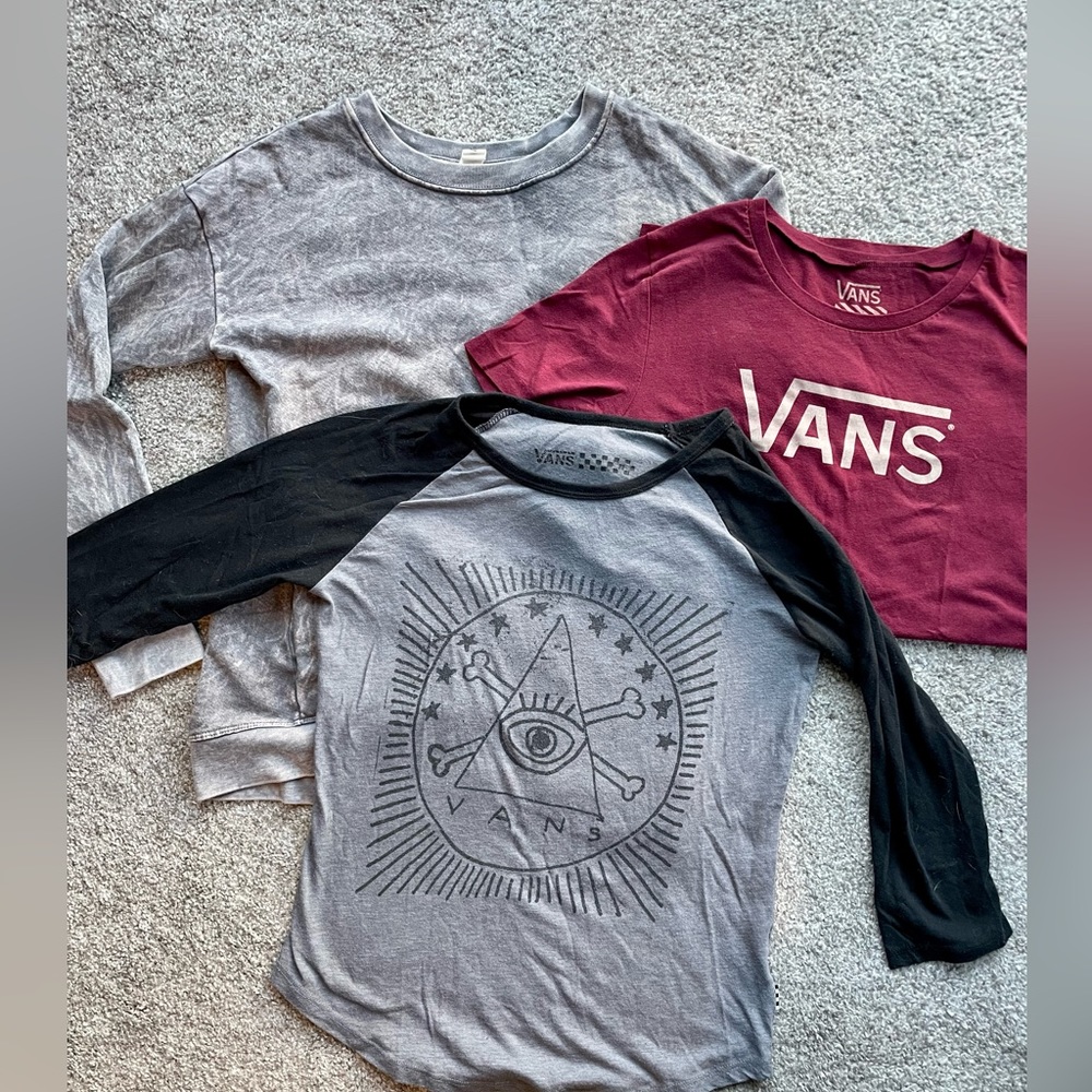 Vans Bundle - 2 shirts, 1 sweatshirt